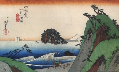 Hirošige Velká vlna na pobřeží od Utagawa Hiroshige