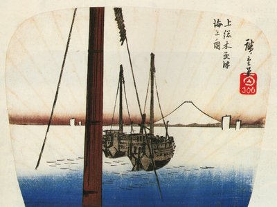 Hirošige Hora Fudži při pohledu přes vodu od Utagawa Hiroshige