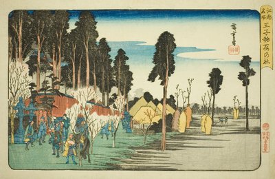 Inari Shine at Uncle (Strýček Inari no Yashiro), z Teseries od Utagawa Hiroshige