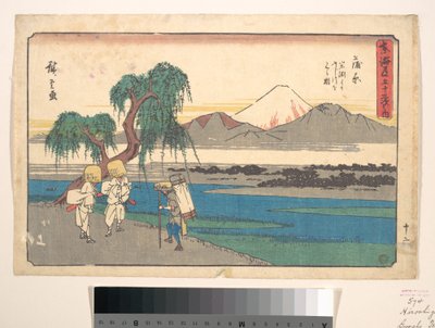 Stanice Kanbara od Utagawa Hiroshige