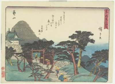 Kameyama, 1837-1844 od Utagawa Hiroshige