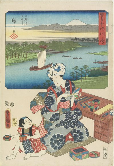 Kawasaki, červenec 1854 od Utagawa Hiroshige