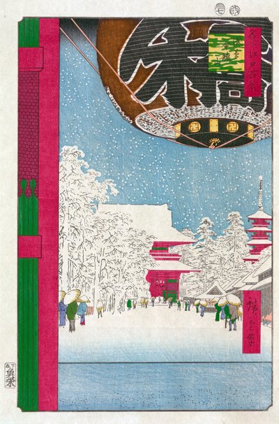 Chrám Kinryuzan v Asakusa Sto slavných pohledů na Edo, 1856-1858. od Utagawa Hiroshige