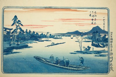 Pozdní jaro v Massaki (Massaki boshun no kei), ze série "Slavné pohledy na východní hlavní město (Toto meisho)" od Utagawa Hiroshige
