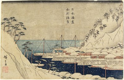 Lemované borovicemi v přístavu Uraga, c. 1840-1843 od Utagawa Hiroshige