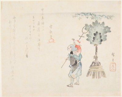 Cvičitel opic od Utagawa Hiroshige