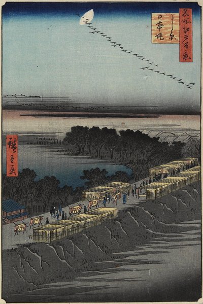 Nábřeží Nihon, Yoshiwara, duben 1857 od Utagawa Hiroshige