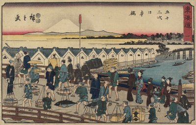 z. 1 Nihonbashi B Ridge, 1847-1852 od Utagawa Hiroshige