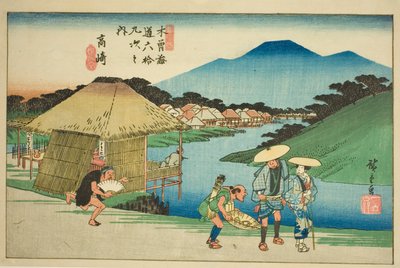 z. 14: Takasaki, ze série ``Shi xty-devět S taion of te kisokaido