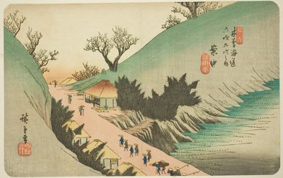 z. 16: An Aka, ze série "Shi x ty-devět St ta on s of kisokaido" od Utagawa Hiroshige