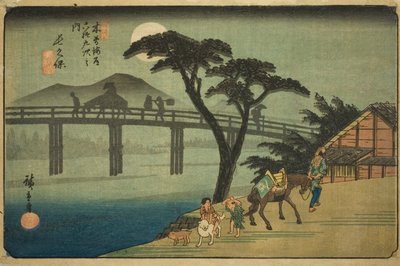 z. 28: Nagakubo, ze série ``Shi xty-devět S taions of kisokaido