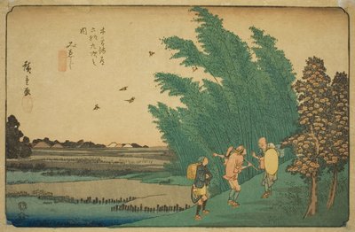 z. 56: Mieji, ze seriálu "Shi x t y ne s ta on s of te kisokaid" od Utagawa Hiroshige