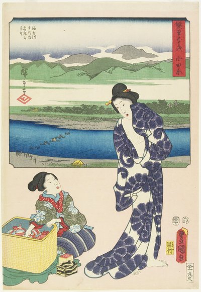 Odawara, červenec 1854 od Utagawa Hiroshige