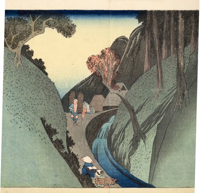 Okabe: Hora Utsu, asi 1832-33 (dřevoryt) od Utagawa Hiroshige