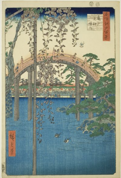 P Resin cts of Kameido Tenjin Shline (okres Kameido Tenjin), ze série ``Ridge dre d fanet s Views of Edo (Sto slavných pohledů na Edo)