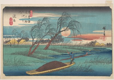 Stanice Senba od Utagawa Hiroshige