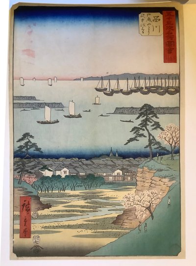 Šinagawa, ze série „Obrázky slavných míst z padesáti tří stanic“ od Utagawa Hiroshige