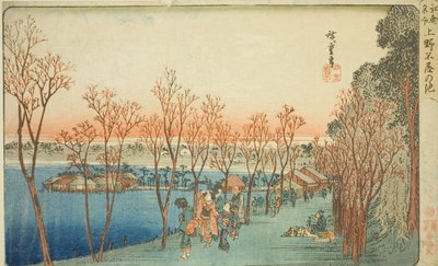 Shinobazu Pond on (Upper Shinobazu Pond), z Teseries od Utagawa Hiroshige