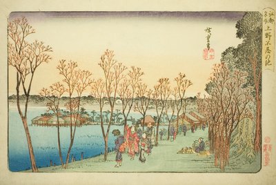 Shinobazu Pond on (Upper Shinobazu Pond), z Teseries od Utagawa Hiroshige