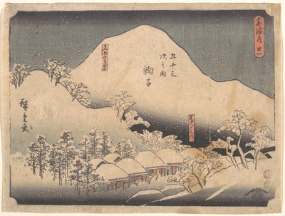 Zasněžená krajina od Utagawa Hiroshige