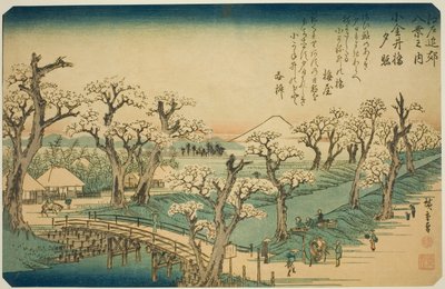 Živě na Koganei Bridge (Koganei-bashi Sekisho), z Te Series od Utagawa Hiroshige