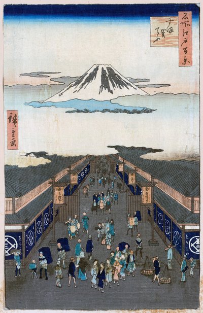 Surugacho Sto slavných pohledů na Edo, 1856-1858. od Utagawa Hiroshige