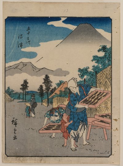 Padesát tři stanic Tokaida: Numazu od Utagawa Hiroshige