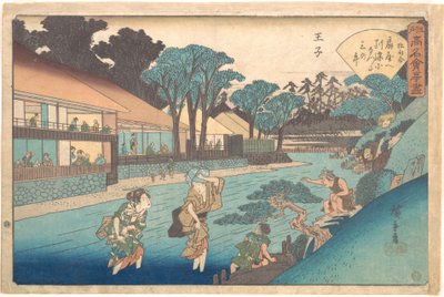 Ōgiya v Ōji od Utagawa Hiroshige