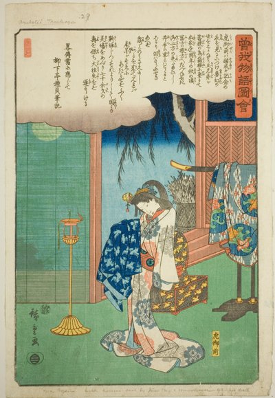 Tora Gozen, ze série "Ilustrovaný příběh bratří Soga (Soga monogatari zue)" od Utagawa Hiroshige