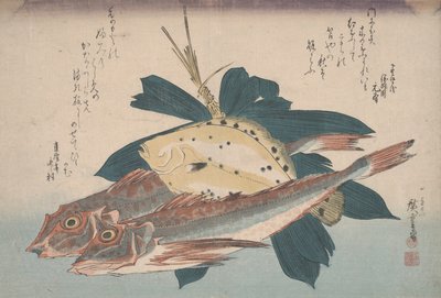Dva střelci a platýs od Utagawa Hiroshige