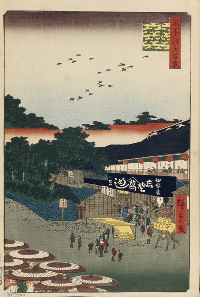 Ueno Yamashita Sto slavných pohledů na Edo, 1856-1858 od Utagawa Hiroshige