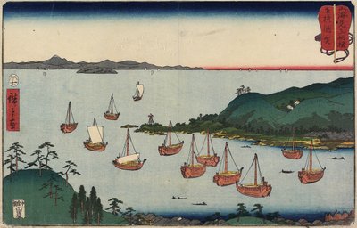 Uraga v provincii Sagami, červenec 1858 od Utagawa Hiroshige