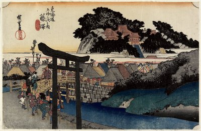 Yugyo_jime, Fujisawa, c. 1833 od Utagawa Hiroshige