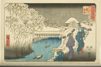 Ochanomizu (barevný dřevotisk) od Utagawa II Hiroshige