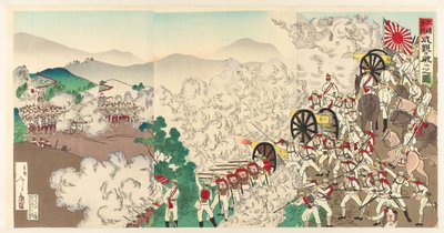Malý boj v Soulu v Koreji Chôsen Keijô no shôsen (název na objektu) od Utagawa Kokunimasa