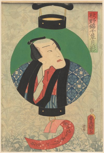 Herec Nakamura Shikan na snímku v lampě od Utagawa Kunisada (I)