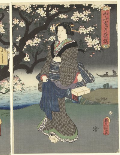 Večerní procházka podél řeky od Utagawa Kunisada (I)