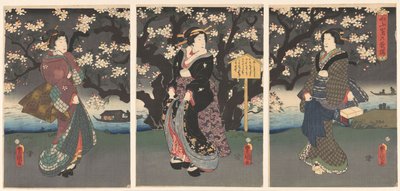 Večerní procházka podél řeky od Utagawa Kunisada (I)