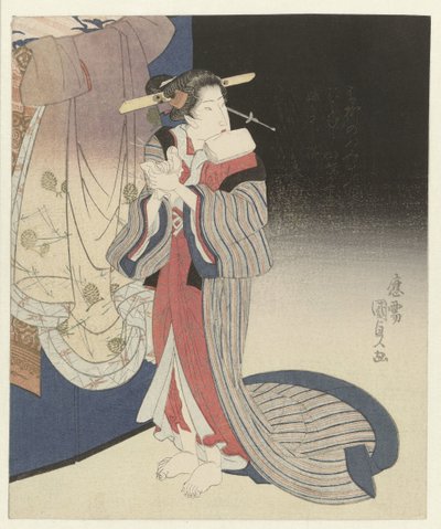 Kurtizána se připravuje na noc od Utagawa Kunisada (I)