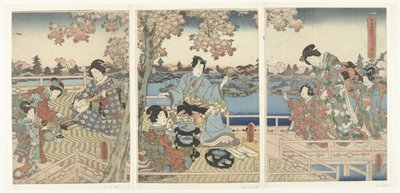 Jarní banket pro východní Genji Azuma Genji hana no yuen (titul na předmětu) od Utagawa Kunisada (I)