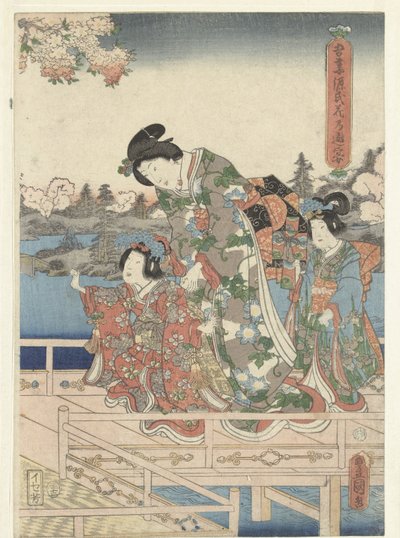 Jarní banket pro východní Genji Azuma Genji hana no yuen (titul na předmětu) od Utagawa Kunisada (I)