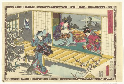 Kapitola 46 True Images of the Splendid Prince (název série) Sono sugata Hikaru no utsushi-e (název série na objektu) od Utagawa Kunisada (I)