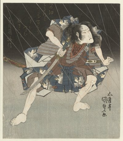 Samuraj v dešti od Utagawa Kunisada (I)
