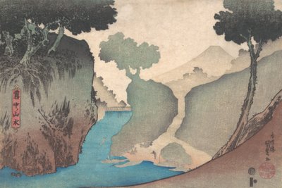 Krajina v mlze, polovina 19. stol., polovina 19. stol. od Utagawa Kunisada