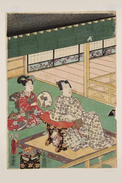 Pátý měsíc (Satsuki) (barevný dřevěný tisk) od Utagawa Kunisada