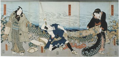 Divadelní scéna, 1844 od Utagawa Kunisada