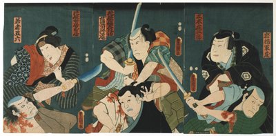Divadelní scéna, 1844 od Utagawa Kunisada