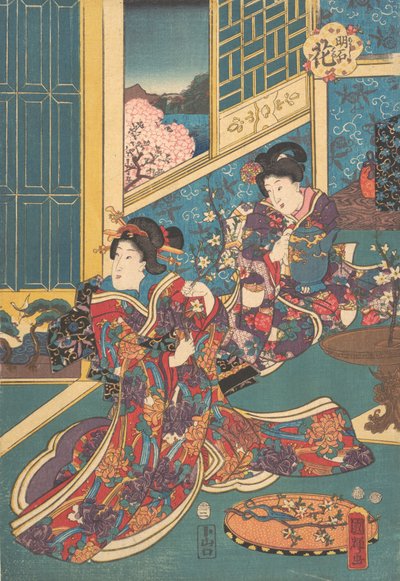 F ぉ ぉ ぉ f proof květina, 1853. od Utagawa Kuniteru