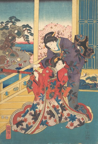 F ぉ ぉ ぉ f proof květina, 1853. od Utagawa Kuniteru
