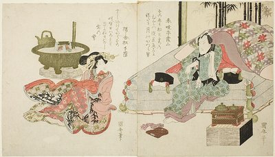 Pár v ložnici od Utagawa Kuniyasu